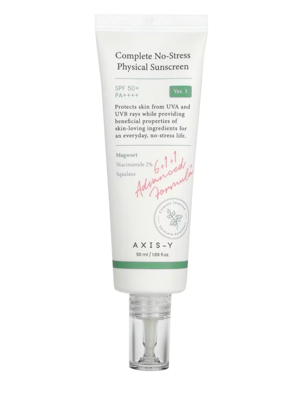 NIB Axis-Y Complete No-Stress Physical Sunscreen SPF 50+ PA++++ | Korean SPF